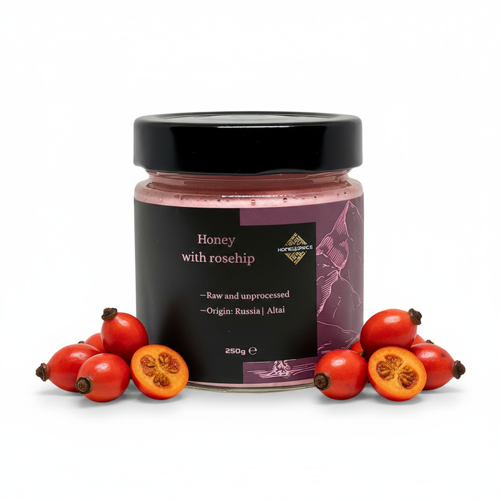 Pink honey from Siberia